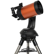 Celestron NexStar 5SE SCT computerized telescope with Schmidt-Cassegrain design, featuring a sleek optical tube and tripod setup