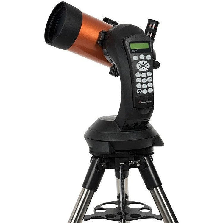 Celestron NexStar 4SE Maksutov Schmidt-Cassegrain computerized telescope with equatorial mount and optical tube in black