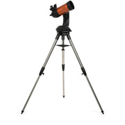 Celestron NexStar 4SE Maksutov computerized telescope with Schmidt-Cassegrain design, featuring a compact optical tube and computerized mount.