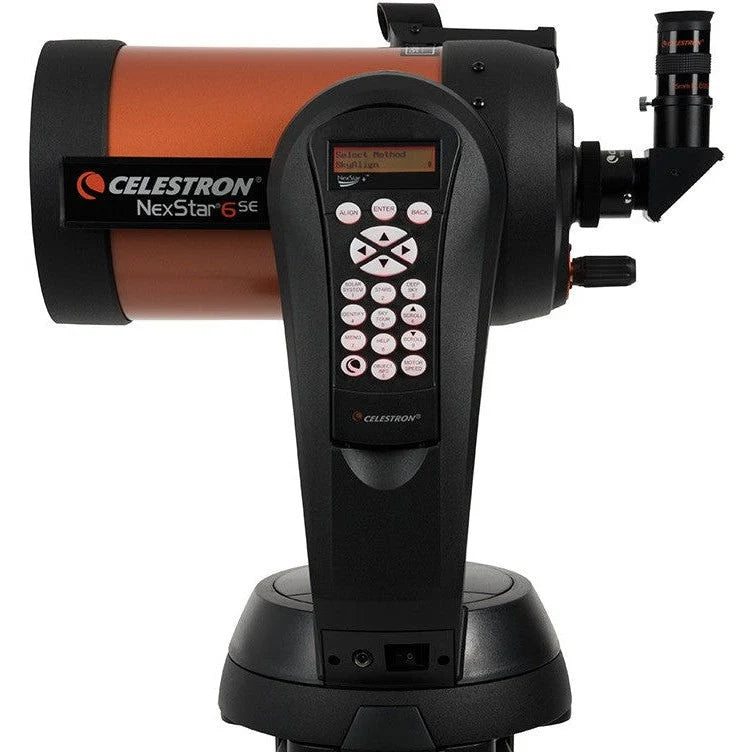 Celestron NexStar 6SE Schmidt-Cassegrain computerized telescope with optical tube and mount, ready for astronomical observation.
