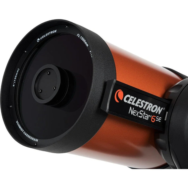 Celestron NexStar 6SE Schmidt-Cassegrain computerized telescope with mount and optical tube for astrophotography and stargazing.