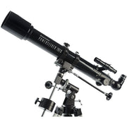 Celestron PowerSeeker 70EQ refractor telescope with tripod, optical tube and mount for stargazing and astronomy.