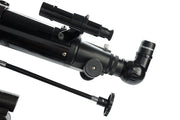Celestron PowerSeeker 70EQ refractor telescope with tripod, featuring optical tube and mounting for astronomical viewing.