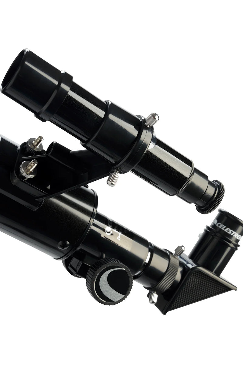 Celestron PowerSeeker 50AZ refractor telescope with adjustable mount and 50mm lens for stargazing and astronomical observations.