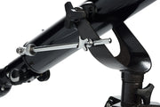 Celestron PowerSeeker 60AZ refractor telescope with adjustable tripod and optical tube for astronomy viewing.