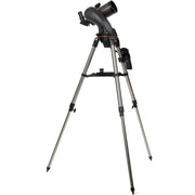 Celestron NexStar 90 SLT Maksutov computerized telescope with Schmidt-Cassegrain optics, mounted on tripod for astrophotography and stargazing