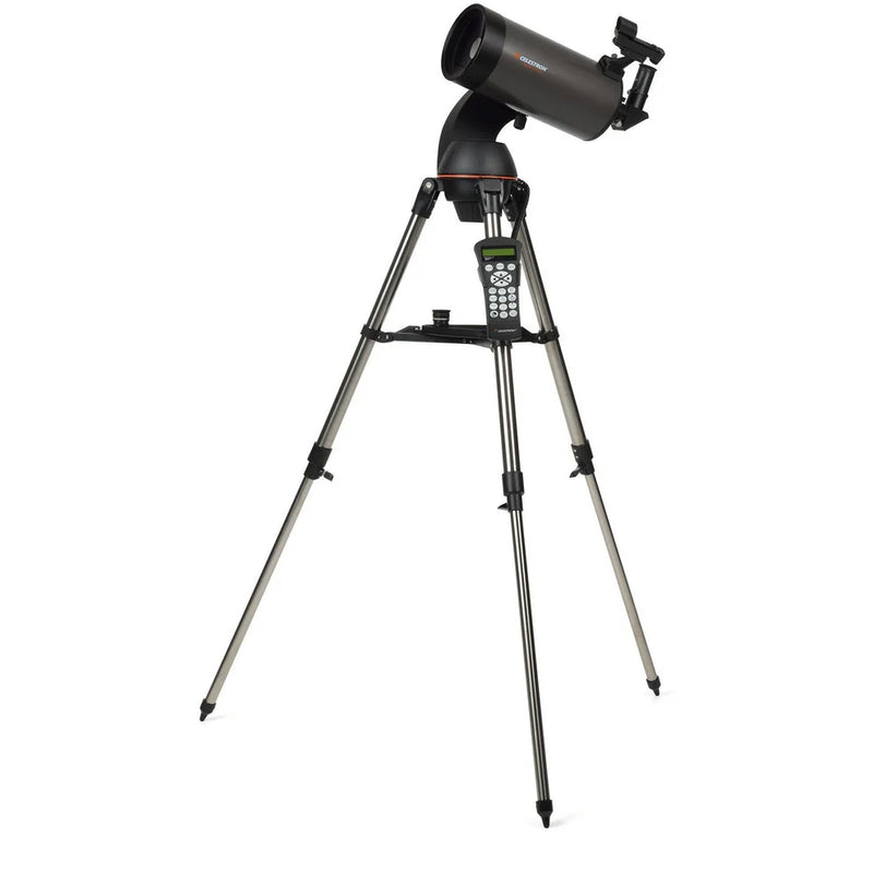Celestron NexStar 127 SLT Maksutov Schmidt-Cassegrain computerized telescope with mount and optical tube, ready for stargazing.