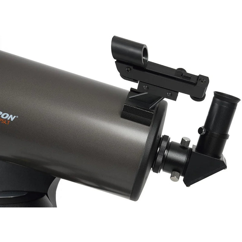 Celestron NexStar 127 SLT Maksutov Schmidt-Cassegrain computerized telescope with adjustable mount and optical tube in black and silver.