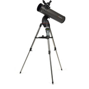 Celestron NexStar 130 SLT Newtonian computerized telescope with Schmidt-Cassegrain optics, mounted on a tripod for astrophotography.