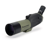 Celestron Ultima 65 45-degree spotting scope with adjustable eyepiece and sturdy tripod for birdwatching and nature observation.