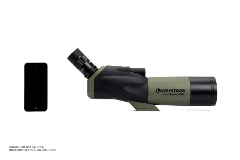 Celestron Ultima 65 spotting scope with 45-degree viewing angle, outdoor optical equipment for nature observation
