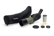 Celestron Ultima 65 spotting scope with 45-degree eyepiece, compact binoculars for nature and wildlife viewing.