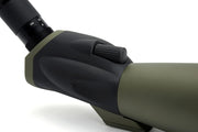 Celestron Ultima 100 45-degree zoom spotting scope with adjustable eyepiece, designed for detailed outdoor observation.