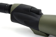Celestron Ultima 80 straight zoom spotting scope with adjustable eyepiece and sturdy build for outdoor nature viewing.