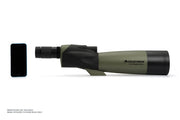 Celestron Ultima 80 straight zoom spotting scope with adjustable eyepiece and sturdy tripod for outdoor birdwatching and nature viewing.