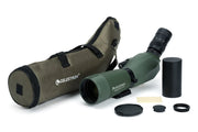 Celestron Regal M2 65 ED angled zoom spotting scope with eyepiece and adjustable focus, ideal for birdwatching and nature observation.