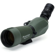 Celestron Regal M2 65 ED angled zoom spotting scope with adjustable eyepiece and sturdy tripod for birdwatching and nature observation.