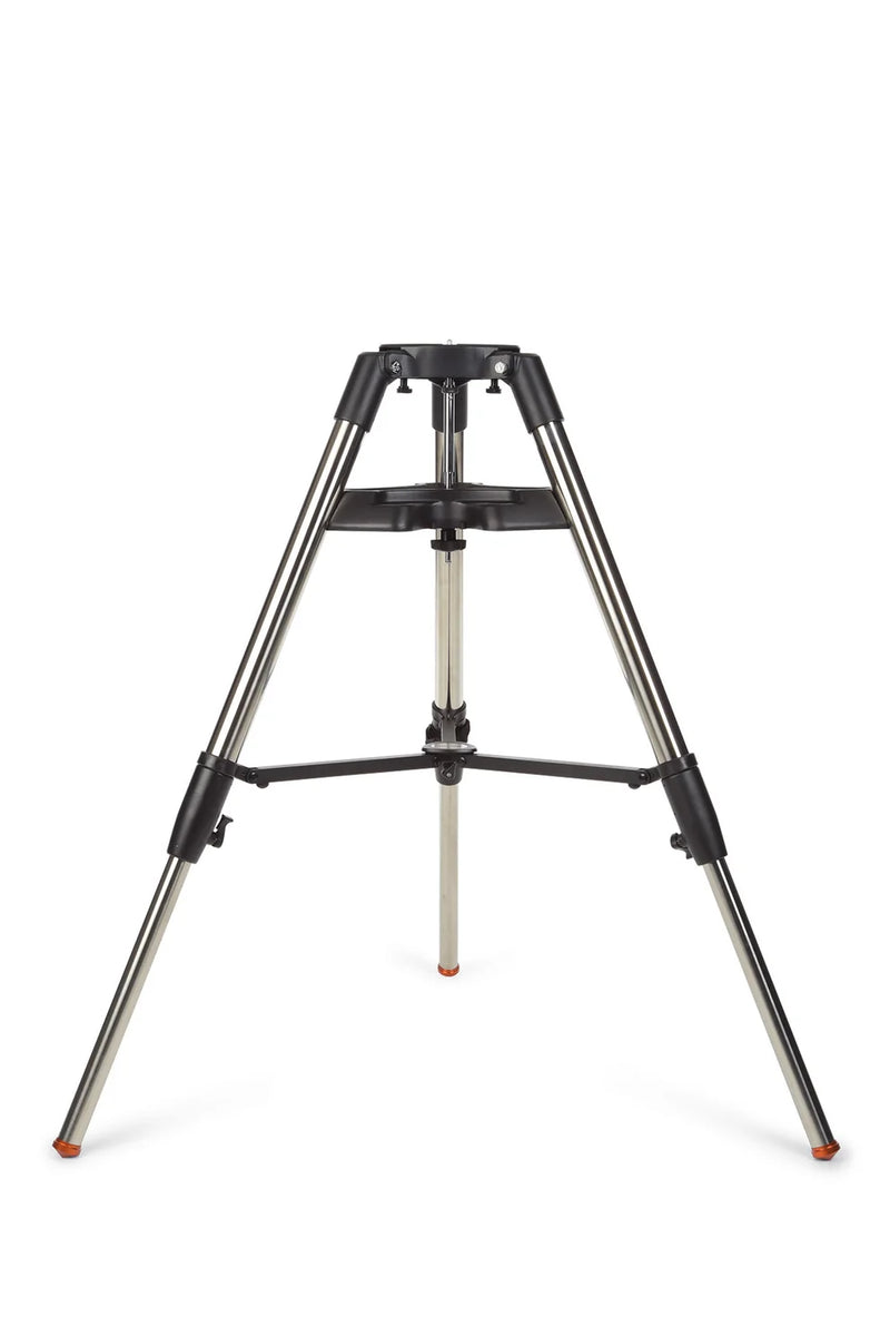 Celestron CPC Deluxe 800 EdgeHD Schmidt-Cassegrain computerized telescope with tripod and optical components.