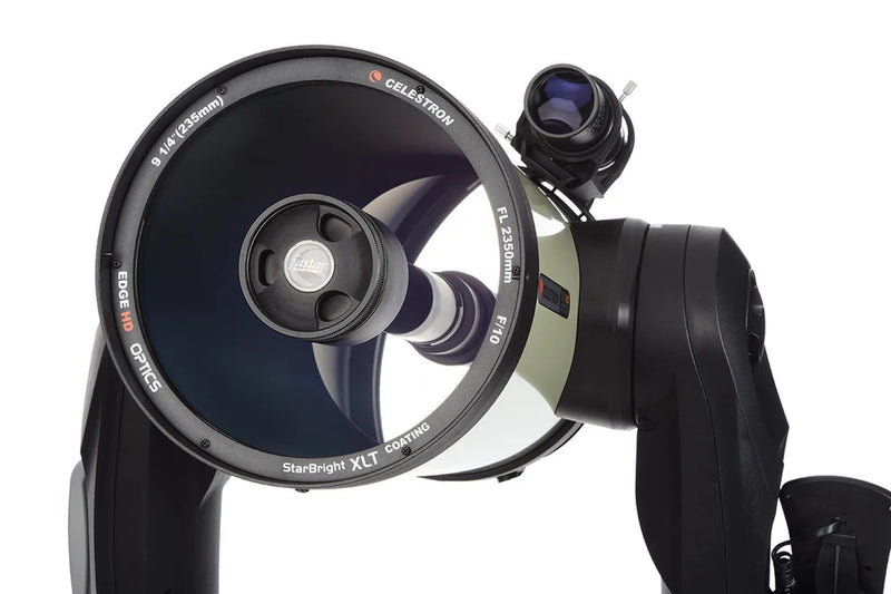 Celestron CPC Deluxe 925 EdgeHD Schmidt-Cassegrain computerized telescope with optical tube and mount assembly.