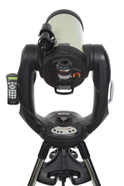 Celestron CPC Deluxe 925 EdgeHD Schmidt-Cassegrain computerized telescope with tripod and accessories.