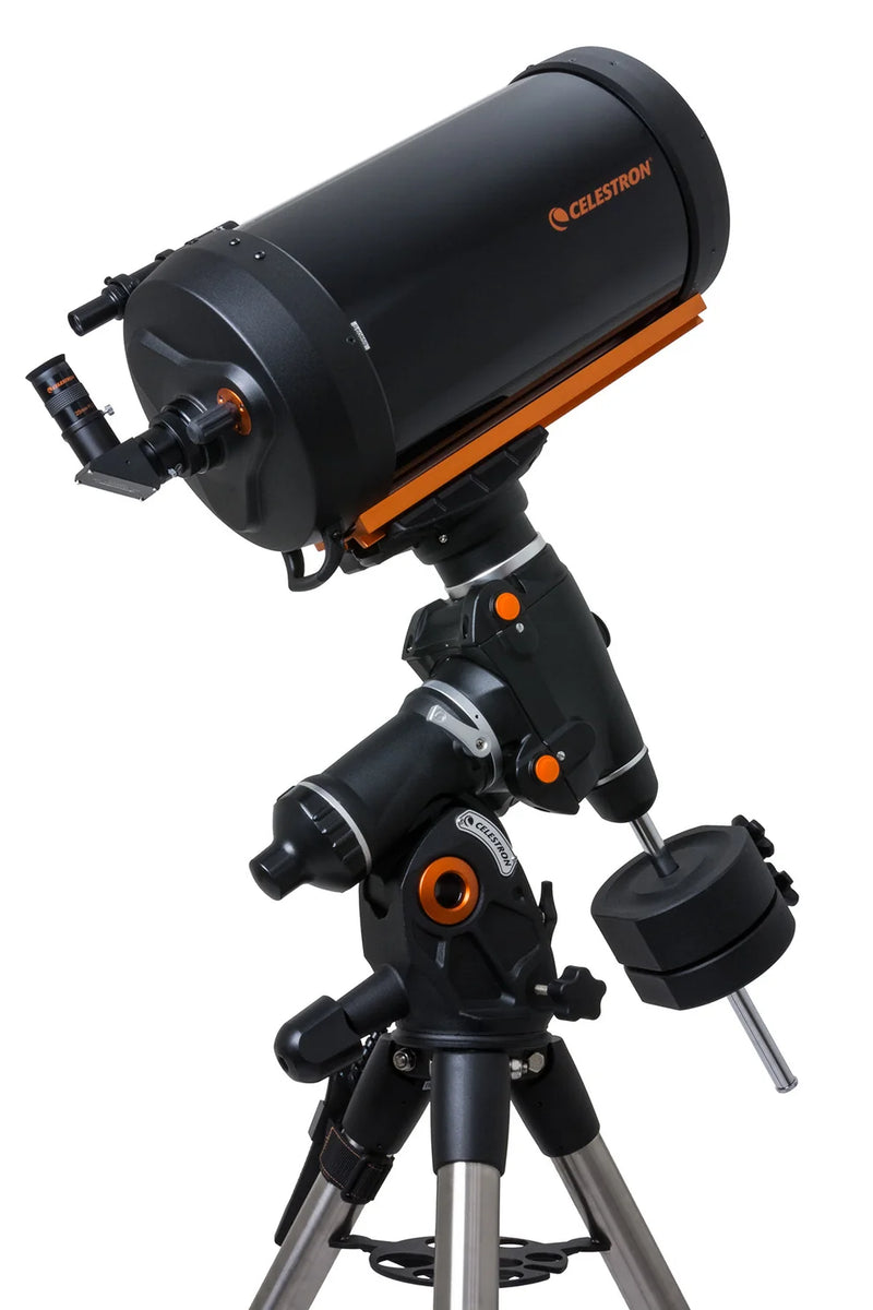 Celestron CGEM II 925 Schmidt-Cassegrain telescope with equatorial mount and optical tube, ideal for astrophotography and stargazing.