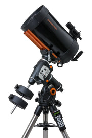 Celestron CGEM II 1100 Schmidt-Cassegrain telescope with equatorial mount and optical tube, ready for astronomical observation.