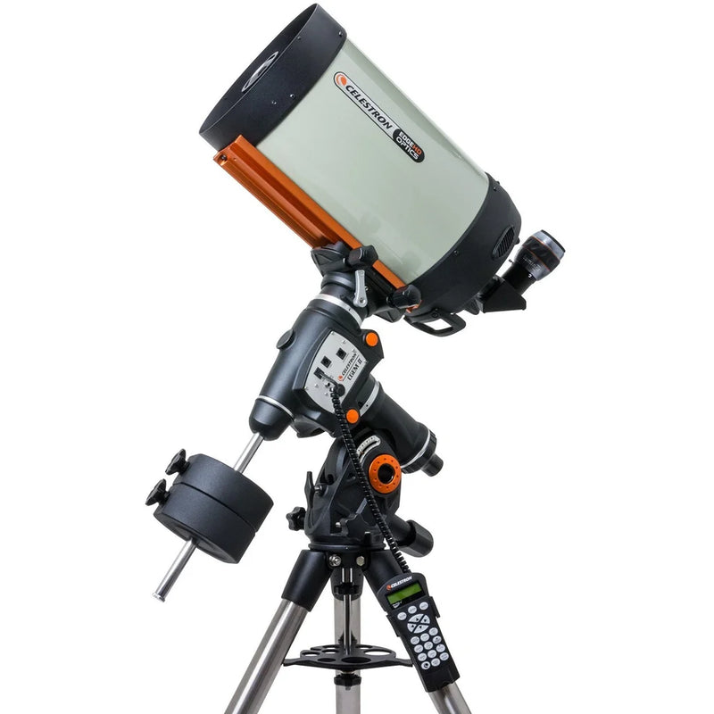 Celestron CGEM II 1100 EdgeHD Schmidt-Cassegrain telescope with mount and optical tube in a clear view.