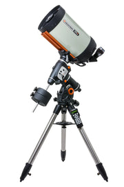 Celestron CGEM II 1100 EdgeHD Schmidt-Cassegrain telescope set up on mount, showcasing optical tube and accessories.
