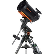 Celestron Advanced VX 8-inch Schmidt-Cassegrain Telescope with tripod and accessories for astrophotography and stargazing.