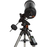 Celestron Advanced VX 8-inch Schmidt-Cassegrain telescope with tripod and mount, ready for stargazing and astrophotography.