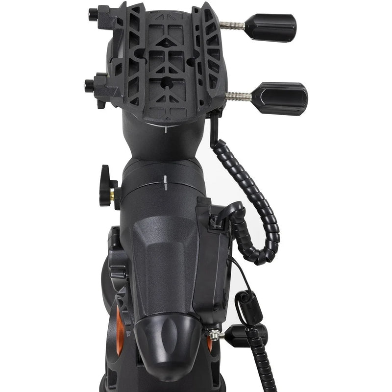 Celestron Advanced VX 8-inch Schmidt-Cassegrain telescope with equatorial mount and optical tube for astronomical viewing.