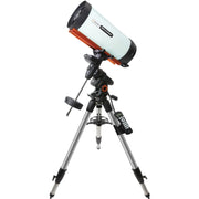 Celestron Advanced VX 8-inch Rowe-Ackermann Schmidt Astro Telescope reflecting optical tube with mount and accessories.
