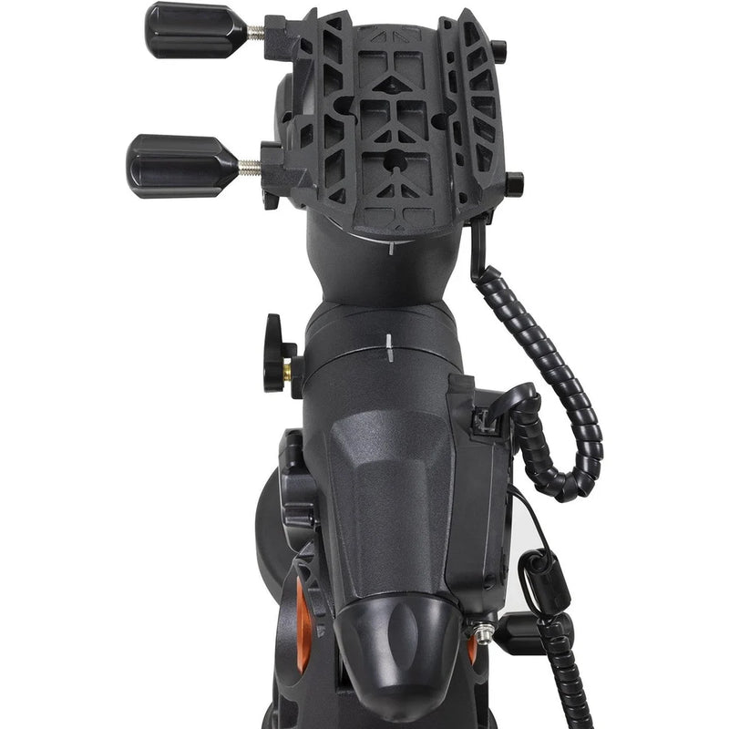 Celestron Advanced VX 7-inch Maksutov Cassegrain Telescope with mount, detailed optical tube and tripod setup.
