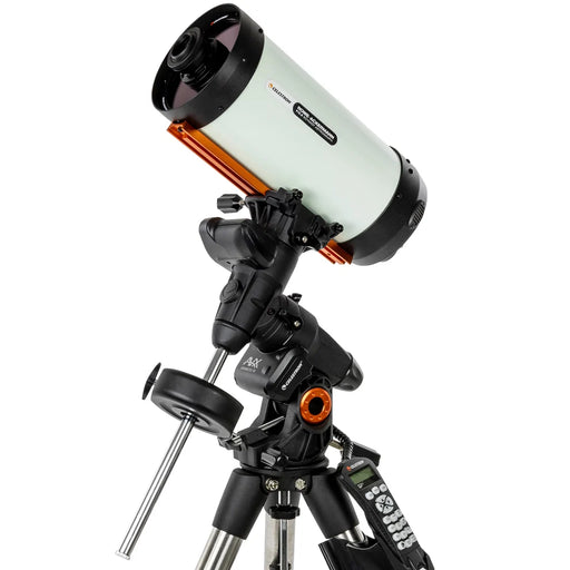 Celestron Advanced VX 6-inch reflector telescope with Rowe-Ackermann Schmidt astrograph optical design, mounted on a sturdy tripod.