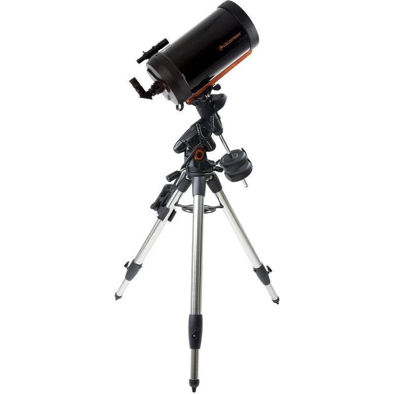 Celestron Advanced VX 9.25-inch Schmidt-Cassegrain Telescope with mount, black optical tube and accessories visible.