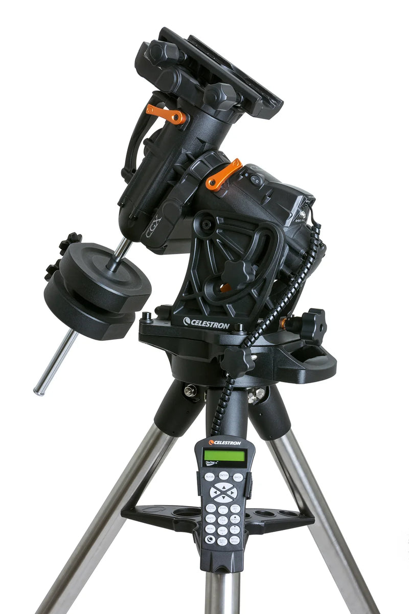 Celestron CGX 700 Maksutov Cassegrain telescope with tripod and optical tube for astrophotography and celestial observation.