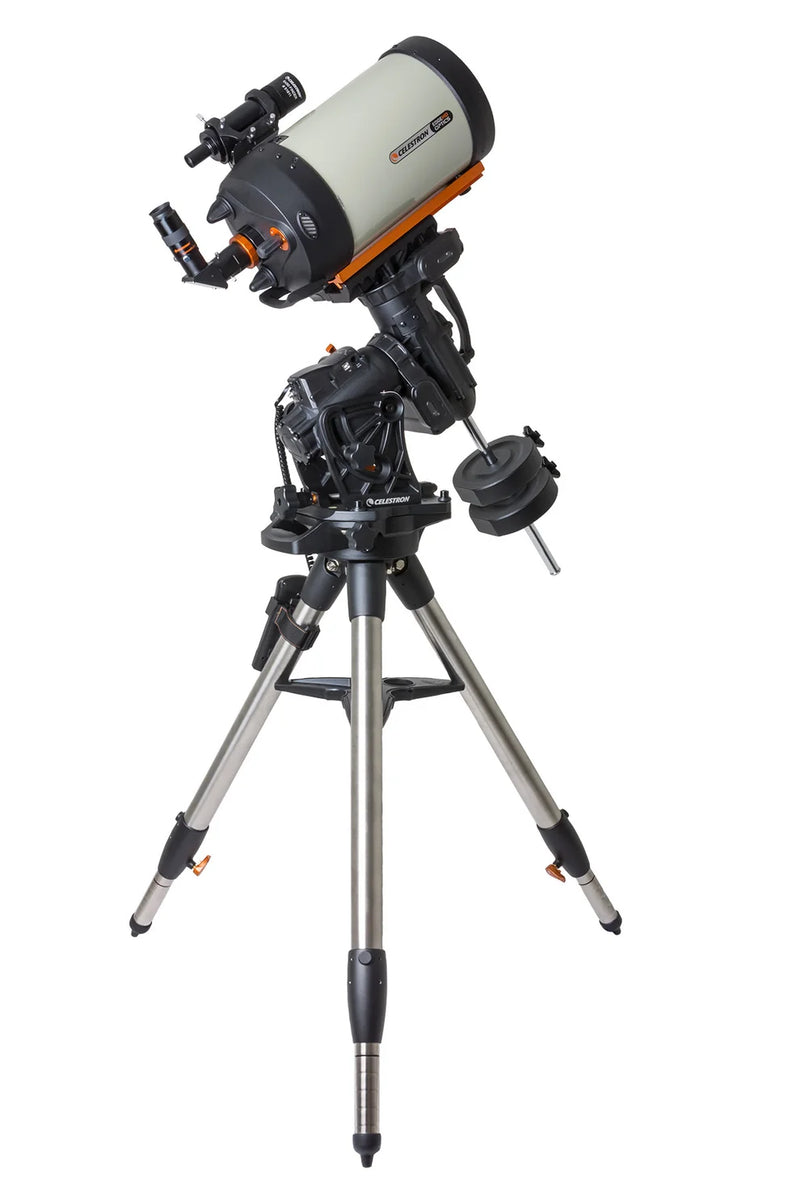 Celestron CGX computerized mount with tripod and accessories for astrophotography and telescope tracking.