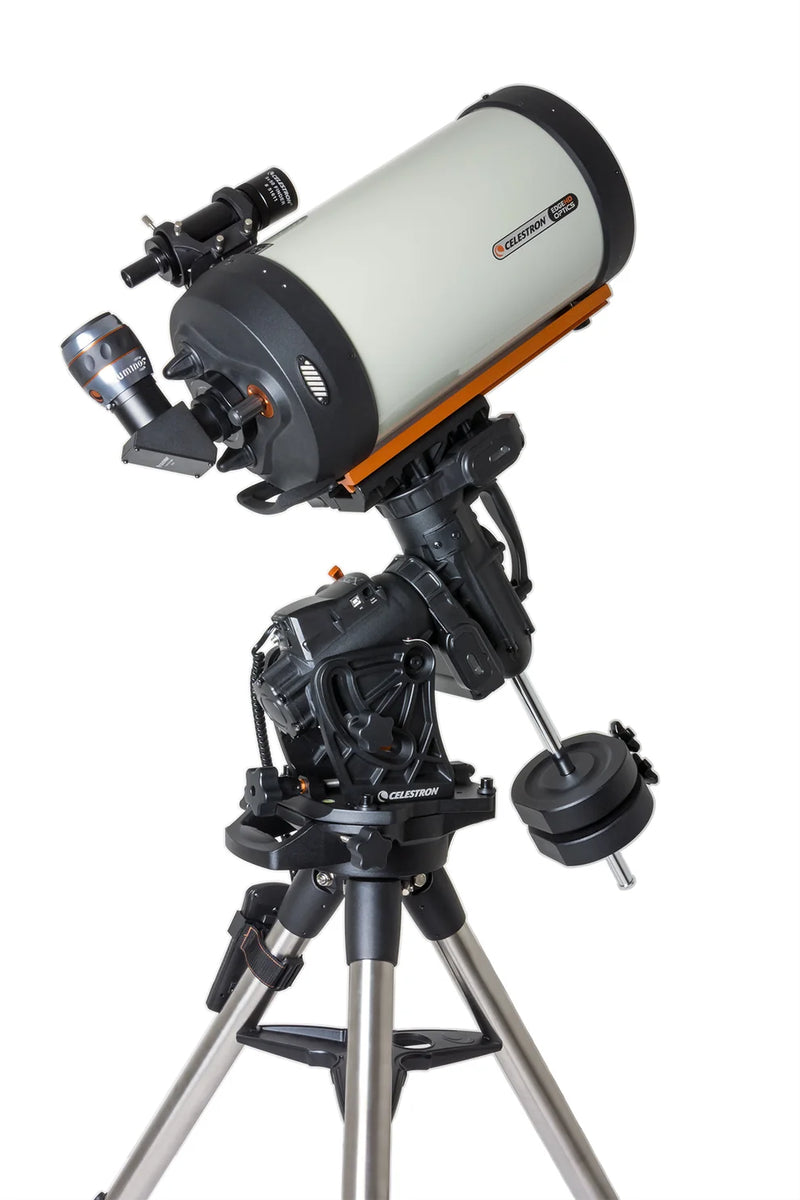 Celestron CGX 925 EdgeHD Schmidt-Cassegrain telescope with mount and accessories, designed for astrophotography and stargazing.