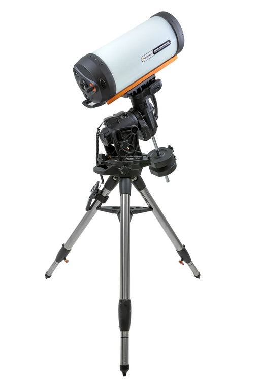 Celestron CGX 8-inch Rowe-Ackermann Schmidt Astrograph reflecting telescope with sleek optical tube and mount setup.