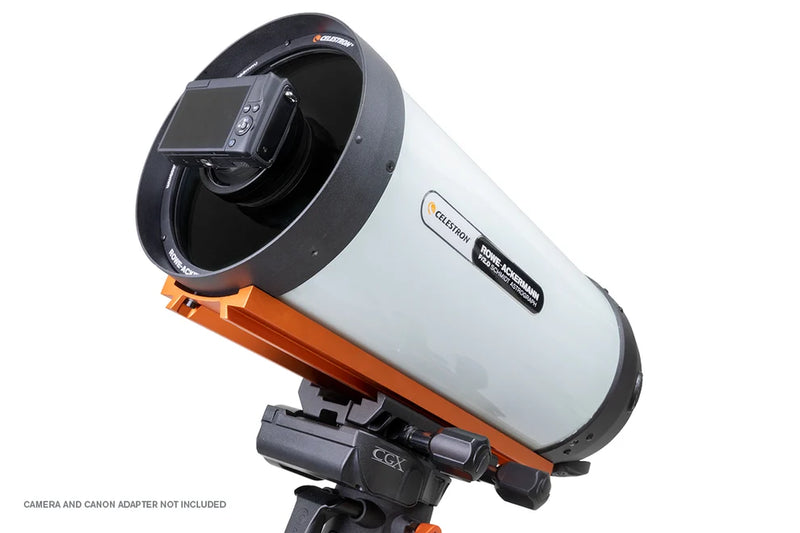 Celestron CGX 8" Rowe-Ackermann Schmidt Astrograph reflecting telescope with mounted optical tube on astrophotography setup