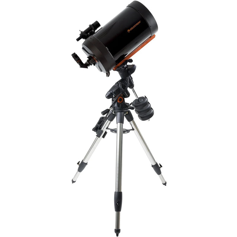 Celestron Advanced VX 11-inch Schmidt-Cassegrain Telescope with equatorial mount and tripod for astrophotography and stargazing.