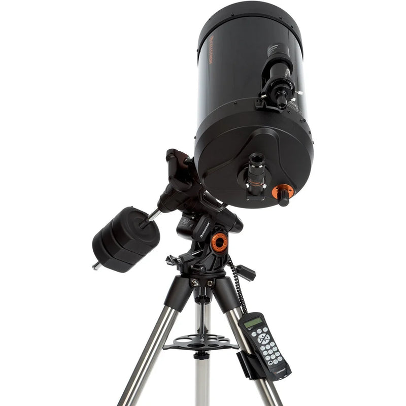 Celestron Advanced VX 11-inch Schmidt-Cassegrain Telescope with equatorial mount and optical tube for astrophotography and stargazing.