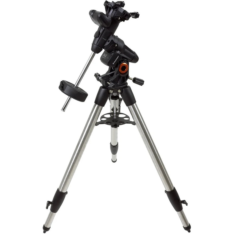 Celestron Advanced VX 11-inch Schmidt-Cassegrain telescope with black mount and optical tube for astrophotography and stargazing.