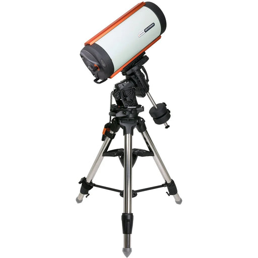 Celestron CGX-L 11" Rowe-Ackermann Schmidt Astrograph V2 telescope with black metal body and mounting accessories.