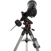 Celestron Advanced VX 6-inch Schmidt-Cassegrain Telescope set up outdoors on a mount with a clear night sky background.