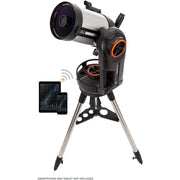 Celestron NexStar Evolution 6-inch Schmidt-Cassegrain telescope with adjustable tripod and electronic control system.