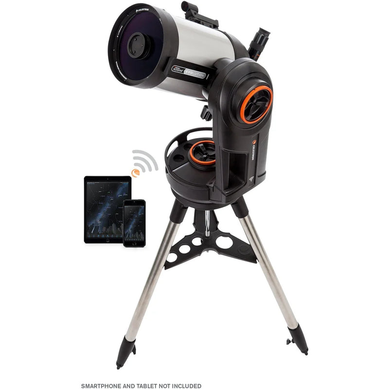 Celestron NexStar Evolution 6-inch Schmidt-Cassegrain telescope with adjustable tripod and electronic control system.