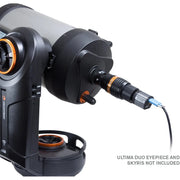 Celestron NexStar Evolution 6-inch Schmidt-Cassegrain telescope with motorized mount and adjustable tripod for astronomy viewing