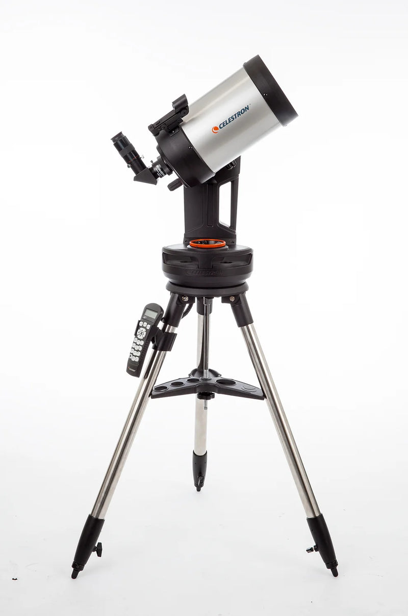 Celestron NexStar Evolution 6-inch Schmidt-Cassegrain telescope with integrated hand control and adjustable tripod for astrophotography.