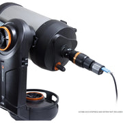 Celestron NexStar Evolution 8-inch Schmidt-Cassegrain telescope with computerized mount and optical tube for astronomy viewing.